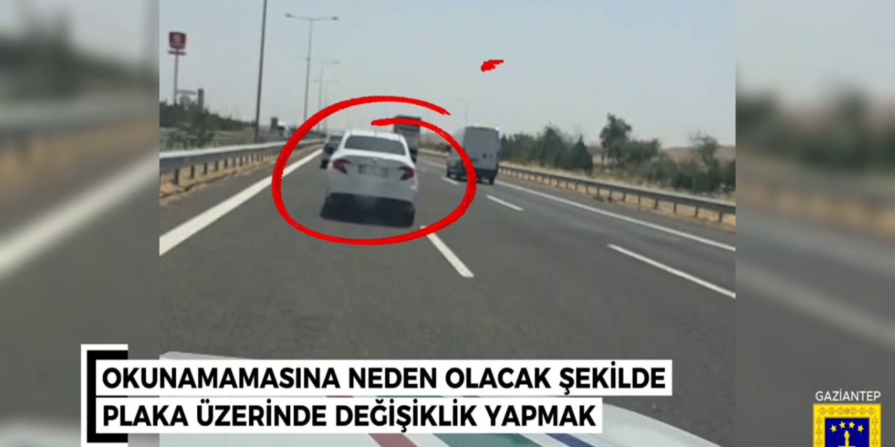 Gaziantep'te plakasını kapatan sürücüye 140 bin lira ceza
