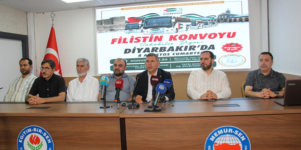 Diyarbakır'daki İslami STK'lardan Filistin Konvoyu'na destek çağrısı