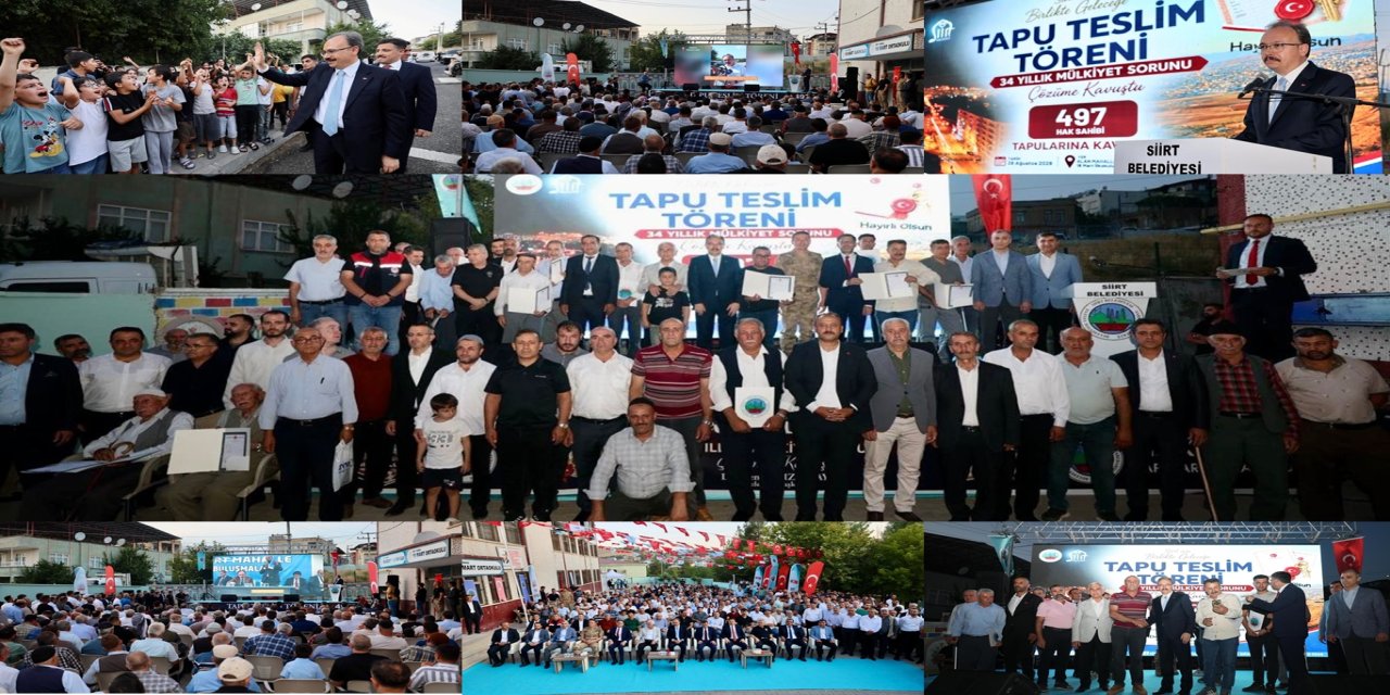 Siirt’te 34 yıl süren mülkiyet sorunu çözüldü: 497 vatandaş tapularına kavuştu