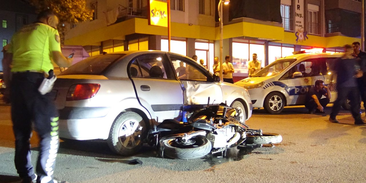 Malatya'da motosiklet ile otomobil çarpıştı: 2 yaralı