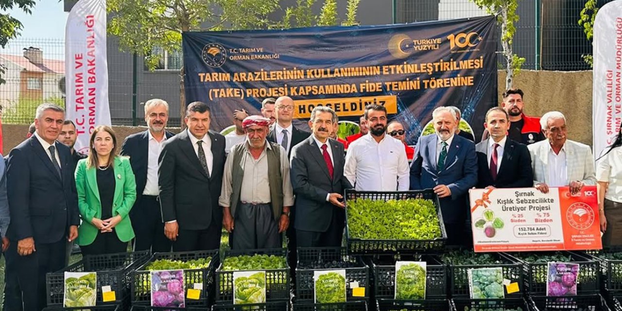 Şırnak’ta üreticiye fide ve çoban çantası desteği