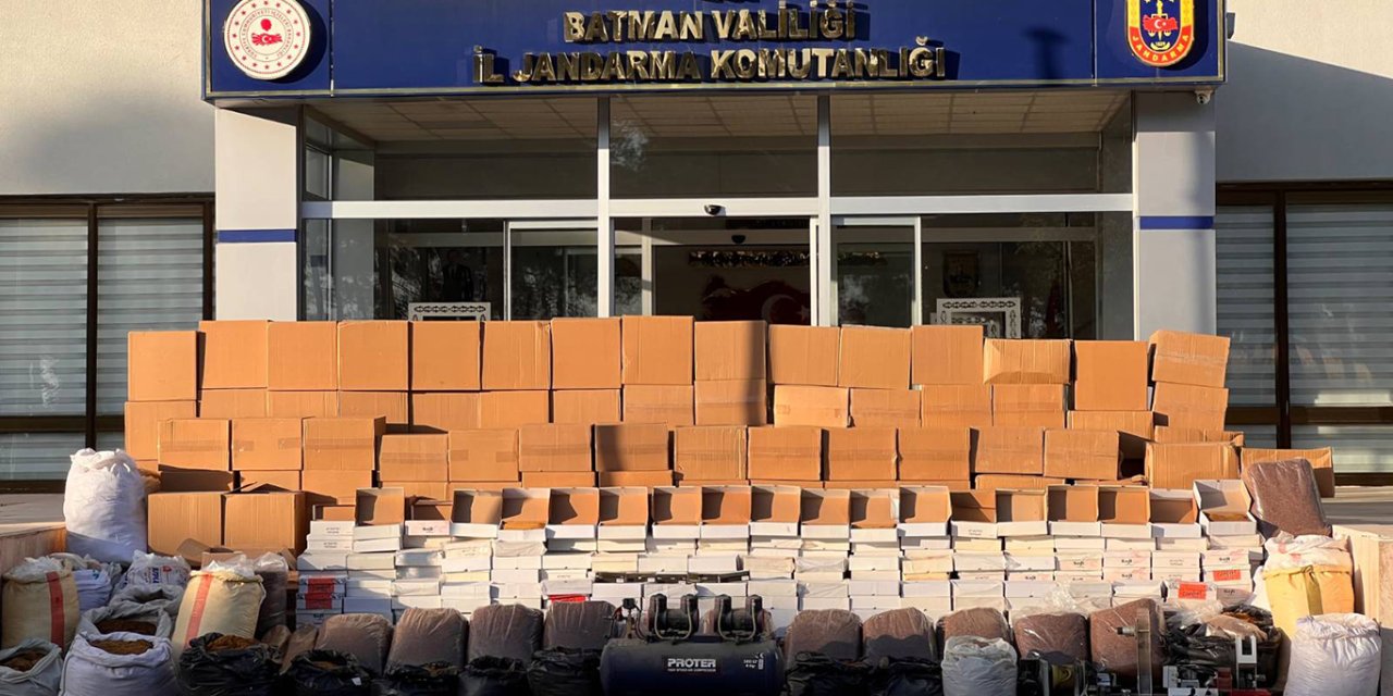 Batman'da 800 bin boş makaron ve 524 kilo kıyılmış tütün ele geçirildi