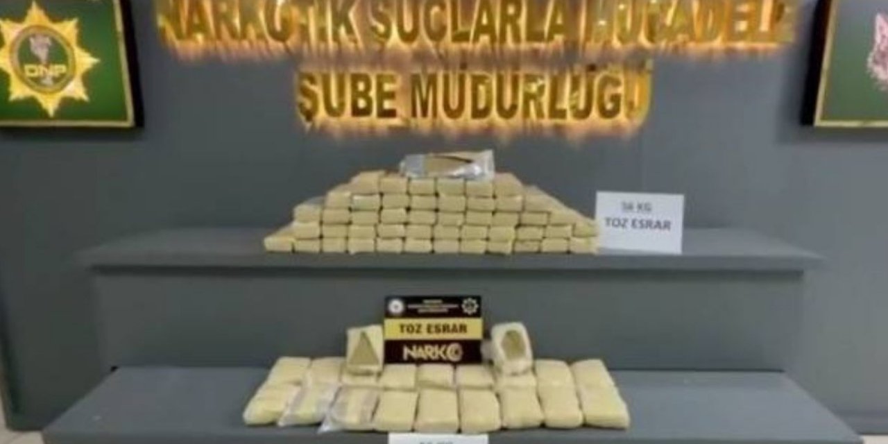 Diyarbakır'da 56 kilogram toz esrar ele geçirildi: 2 gözaltı
