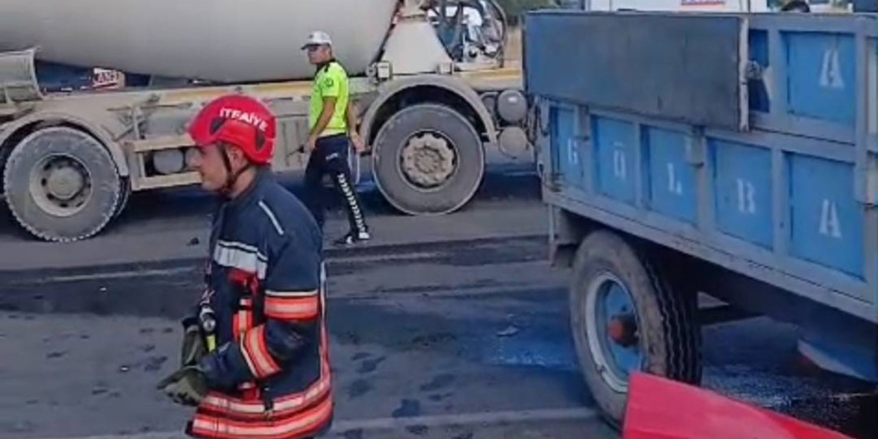 Malatya'da beton mikseri ile traktör çarpıştı: 2 yaralı