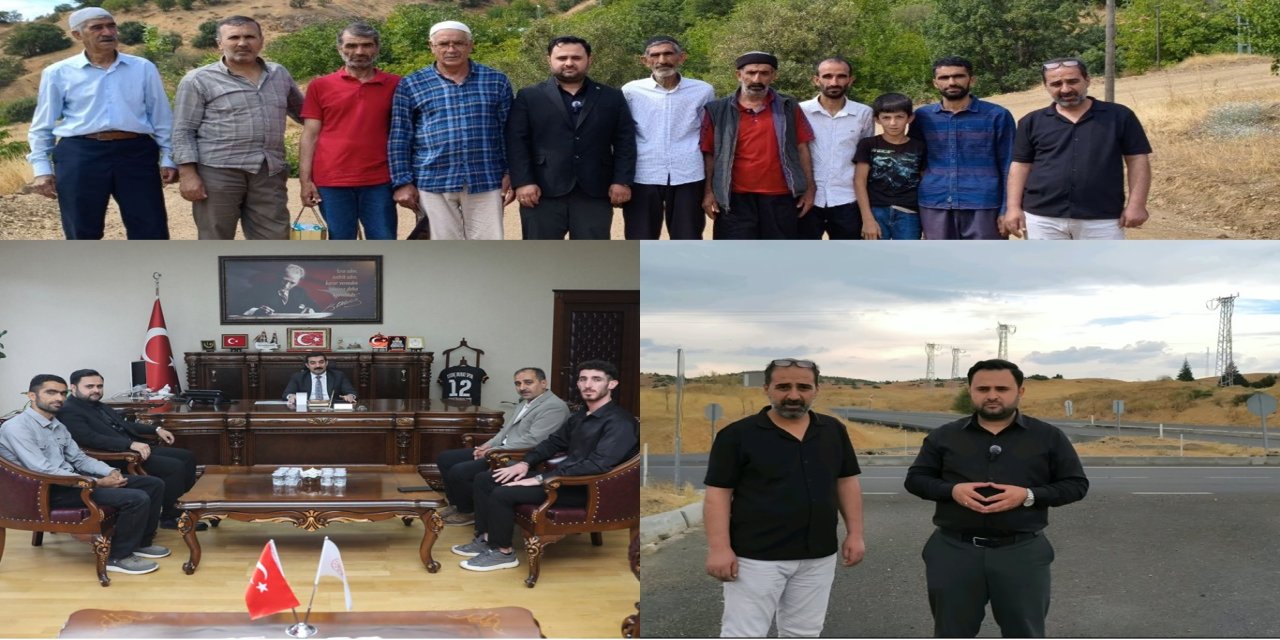 HÜDA PAR Genç İlçe Başkanlığından Yelkaya Köyü ve bölgedeki yol sorunlarına ilişkin ziyaret