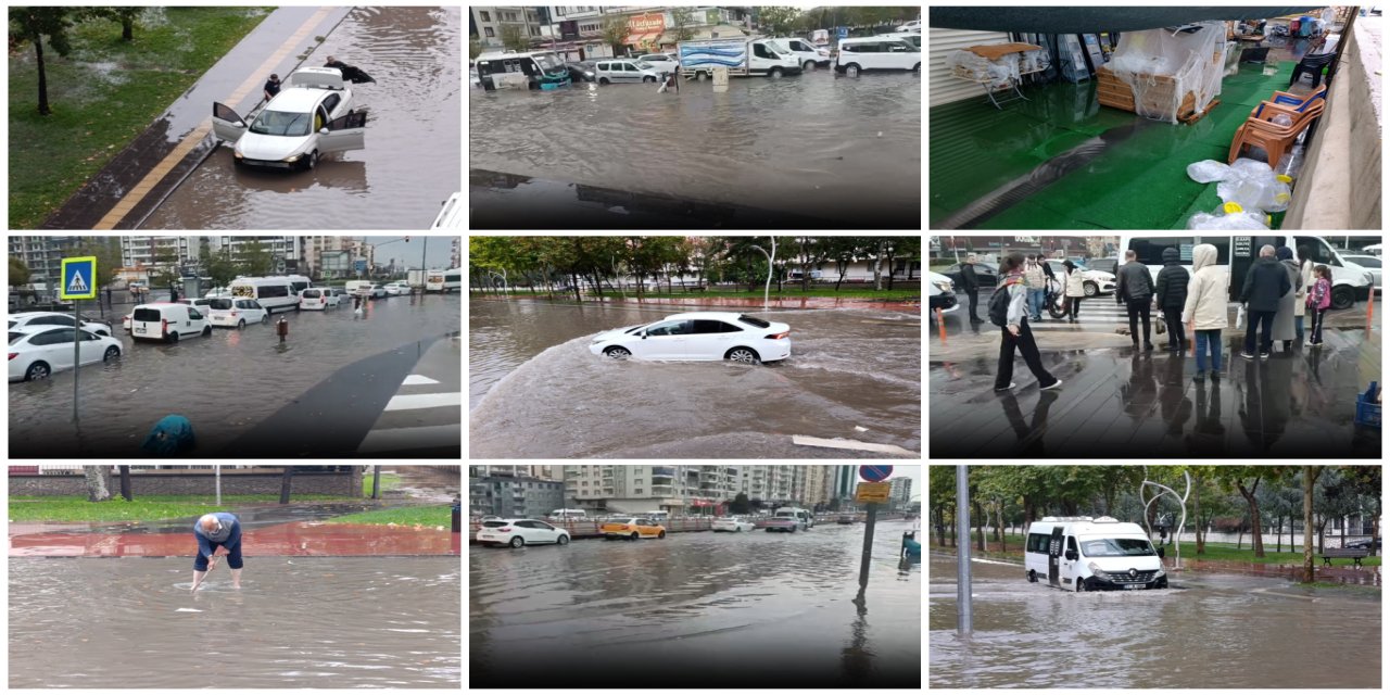 Diyarbakır'da sağanak yağış hayatı felç etti: Yollar göle döndü, vatandaşlar mağdur oldu