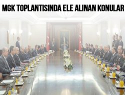 MGK toplantısı sona erdi