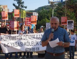 Tokat'ta Eğitim İlke-Sen'den 4-C protestosu