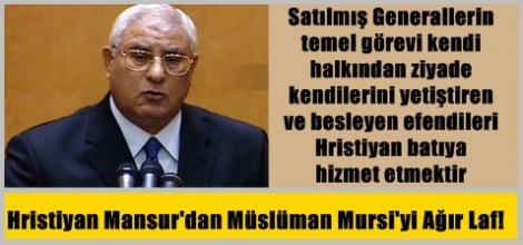 Hristiyan Mansur'dan Müslüan Mursi'yi Ağır Laf!