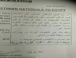 Cunta Filistinlileri Mısır'a istemiyor