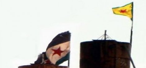 Serêkaniyê'de ÖSO Bayrağı İndirildi, PYD Bayrağı Asıldı