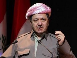 Barzani'nin odasındaki Kürdistan haritası