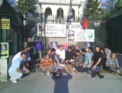 Mısır Büyükelçiliği'nde oturma eylemi