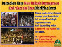 Peygamber Sevdalılarından Kadir gecesi mesajı ve etkinliğe davet