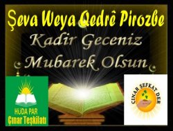 Çınar HÜDA PAR ile Şefkat Der'den Kadir Gecesi Mesajı
