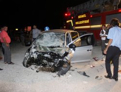 Bismil'de trafik kazası:1 ölü, 3 yaralı