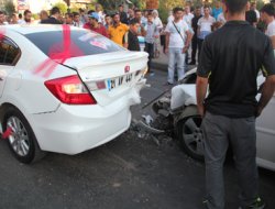 Trafik ışıklarında zincirleme kaza