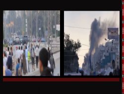 Askerlerin Yusuf Abbas caddesi yönünde ilk saldırıları