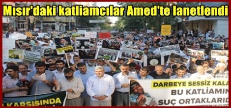 Mısır'daki katliamcılar Amed'te lanetlendi