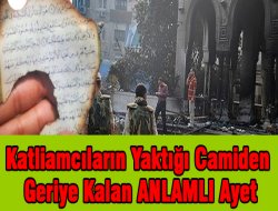 Katliamcıların Yaktığı Camiden Geriye Kalan Ayet