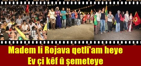 Rojava'da katliam olduğunu iddia eden PKK/BDP'lilerden sazlı sözlü eğlence