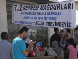 Konteynır kent sakinleri açlık grevine başladı