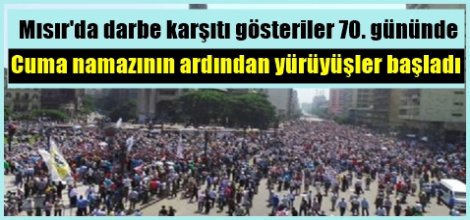 Mısır'da darbe karşıtı gösteriler 70. gününde devam ediyor