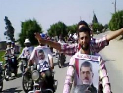 Darbeye karşı motosikletli protesto