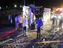 Kırıkkale'de İran otobüsü devrildi: 2 ölü, 27 yaralı