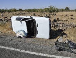 Siverek'te trafik kazası ucuz atlatıldı