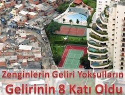 Zenginlerin geliri yoksulların gelirinin 8 katı oldu
