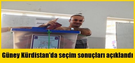 Güney Kürdistan'da seçim sonuçları açıklandı
