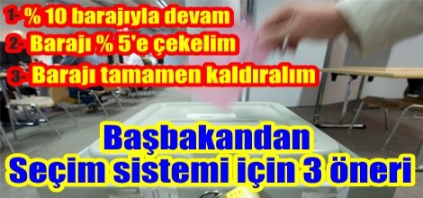 Seçim sistemi için 3 öneri