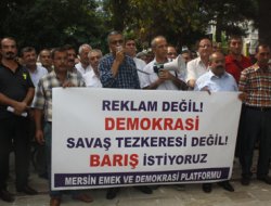 Mersin'de Tezkere karşıtı eylem yapıldı