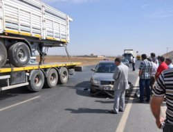 Hububat Merkezi önünde trafik kazası
