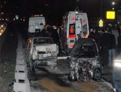 Kaza içinde kaza: 2 ölü, 8 yaralı