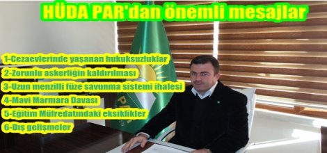 HÜDA PAR'dan önemli mesajlar