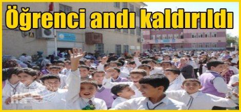 Öğrenci andı kaldırıldı