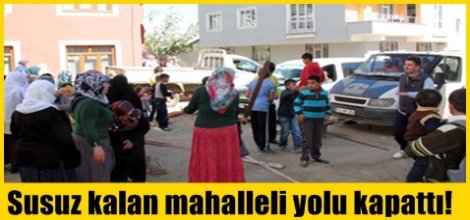 Bingöl'de susuz kalan mahalleli yolu kapattı!