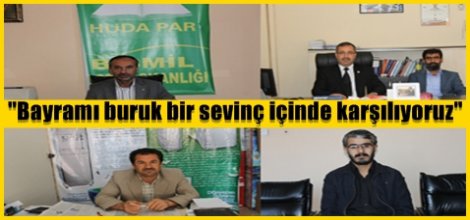 "Bayramı buruk bir sevinç içinde karşılıyoruz"