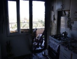 Bahçedeki yangın 5. kata sıçradı