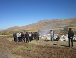 Elazığ'da 85 ton saman yakıldı