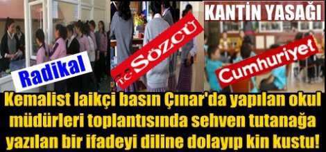 Laikçi basın Çınar'daki toplantıyı manşetlerine taşıdı!