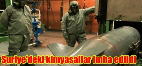 Tüm kimyasallar imha edildi!