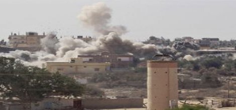 İşgalci Siyonist İsrail Gazze'yi bombaladı