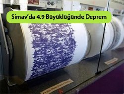 Simav'da 4.9 Şiddetinde Deprem
