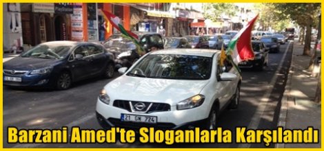 Barzani Amed'te Sloganlarla Karşılandı