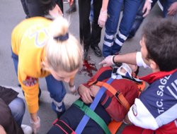 Hastane önünde kaza: 1yaralı