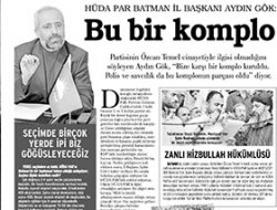 ‘HÜDA PAR’ın Silah Kullanma Düşüncesi Yok’