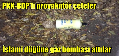 İslami düğüne gaz bombası attılar